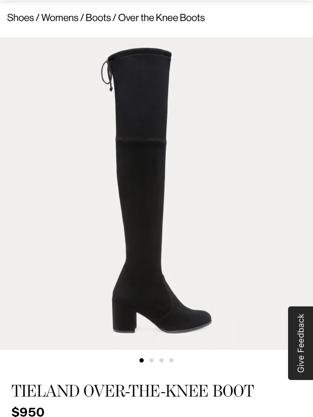 Stuart Weitzman Tieland Over-the-Knee Boots - Black